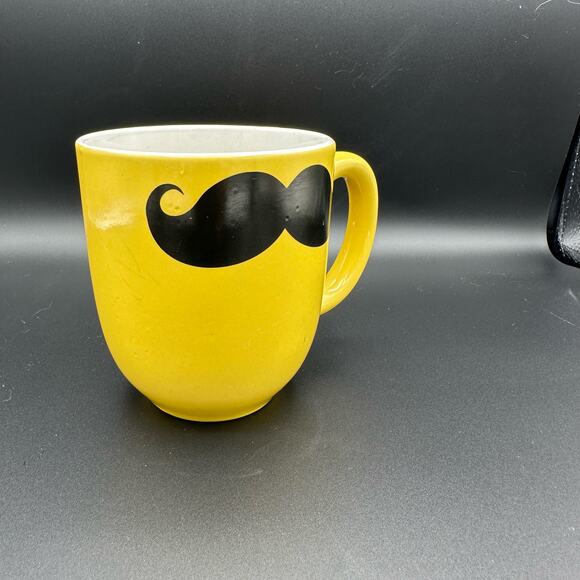 Graydon Hall Yellow Mustache Coffee Tea Mug - Picture 6 of 9